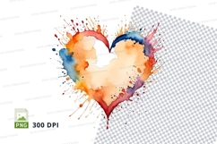 Colorful heart splash Product Image 1