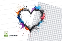 Colorful heart splatter Product Image 1