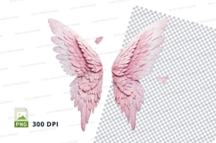 Pink angel wings clipart Product Image 1