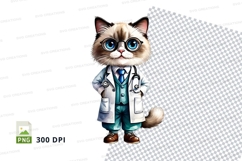 Cat doctor clipart Product Image 1