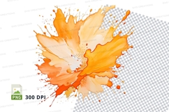 Vibrant orange splash clipart Product Image 1
