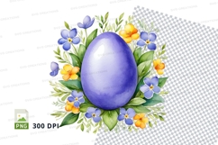 Easter egg with floral background Product Image 1