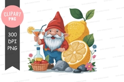 Gnome celebrating with lemon cocktail Product Image 1