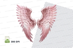 Pink angel wings clipart Product Image 1