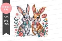 Adorable easter bunny couple Product Image 1
