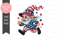 Patriotic gnome clipart png Product Image 1