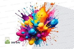Colorful paint splatter Product Image 1