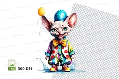 Cartoon cat clown character illustration Product Image 1
