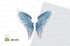 Blue angel wings clipart png Product Image 1