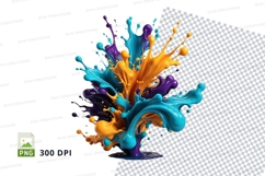 Abstract paint splash clipart png Product Image 1