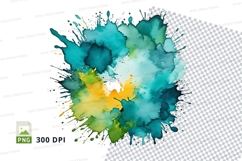Watercolor splash clipart png Product Image 1