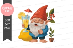Cheerful gnome with lemonade Product Image 1
