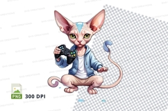 Sphynx cat gaming mockup Product Image 1