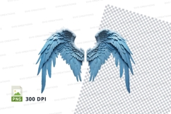 Blue angel wings clipart png Product Image 1