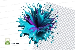 3d paint splash clipart png Product Image 1