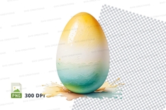 Ombre dyed easter egg clipart png Product Image 1