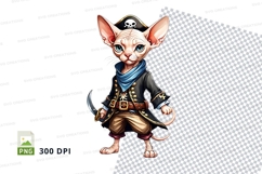 Pirate cat clipart png Product Image 1