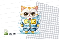 Cartoon cat astronaut clipart png Product Image 1