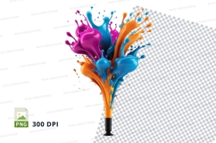 Paint splatter clipart png Product Image 1