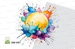 Colorful splash artwork png Product Image 1
