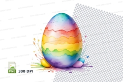 Rainbow easter egg clipart png Product Image 1