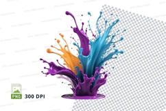 Abstract paint splash clipart png Product Image 1