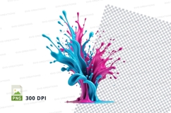 Abstract paint splash tree clipart png Product Image 1