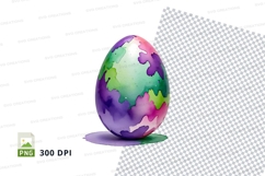 Easter egg mockup with globe design Product Image 1