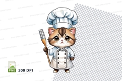 Chef cat clipart png Product Image 1