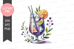 Colorful cocktail clipart png Product Image 1