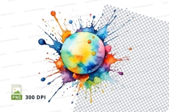 Colorful paint splatter on tote bag mockup Product Image 1