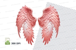Pink angel wings clipart png Product Image 1