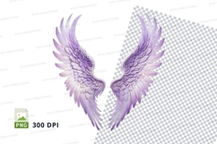 Purple angel wings clipart png Product Image 1
