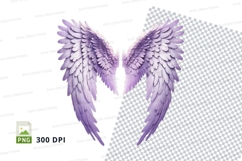 Purple angel wings clipart png Product Image 1