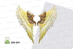 Steampunk angel wings clipart png Product Image 1