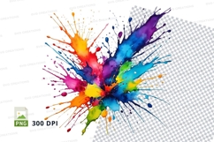 Red paint splash clipart png Product Image 1