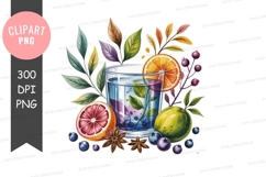 Refreshing citrus drink clipart png Product Image 1