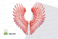 Pink angel wings clipart png Product Image 1