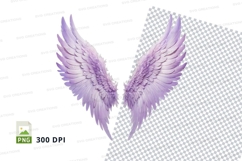 Purple angel wings clipart png Product Image 1