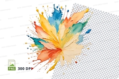 Watercolor flower clipart png Product Image 1