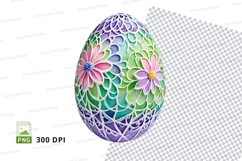 Decorative easter egg mockup with floral design Product Image 1