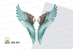 Steampunk angel wings clipart png Product Image 1