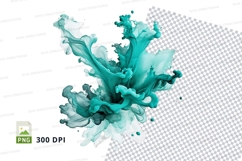 Turquoise paint splash clipart png Product Image 1