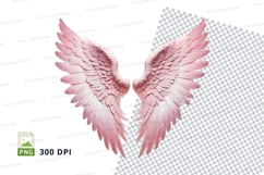 Pink angel wings clipart png Product Image 1