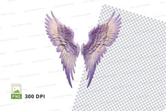 Purple angel wings clipart png Product Image 1
