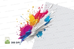 Colorful paint splash on fabric mockup Product Image 1