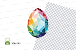 Colorful geometric gemstone png Product Image 1