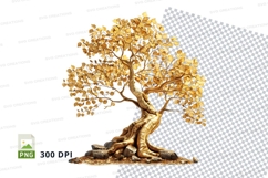 Golden tree clipart png Product Image 1