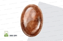 Brown marble oval stone clipart png Product Image 1