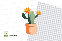 Cactus in pot clipart png Product Image 1